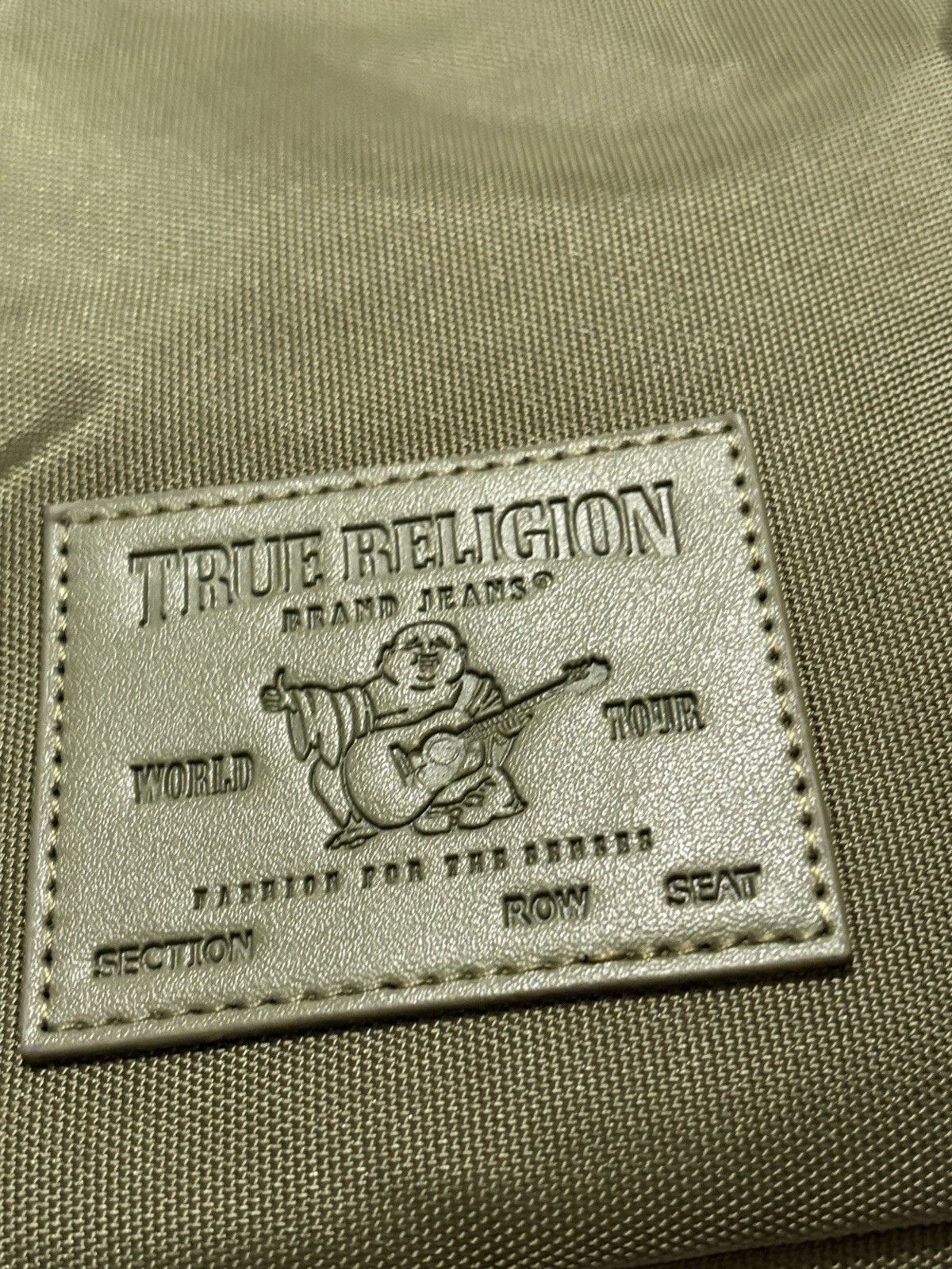 NWT True Religion Buddha Patch Unisex Olive YETA 2.0 Crossbody Bag TR104144