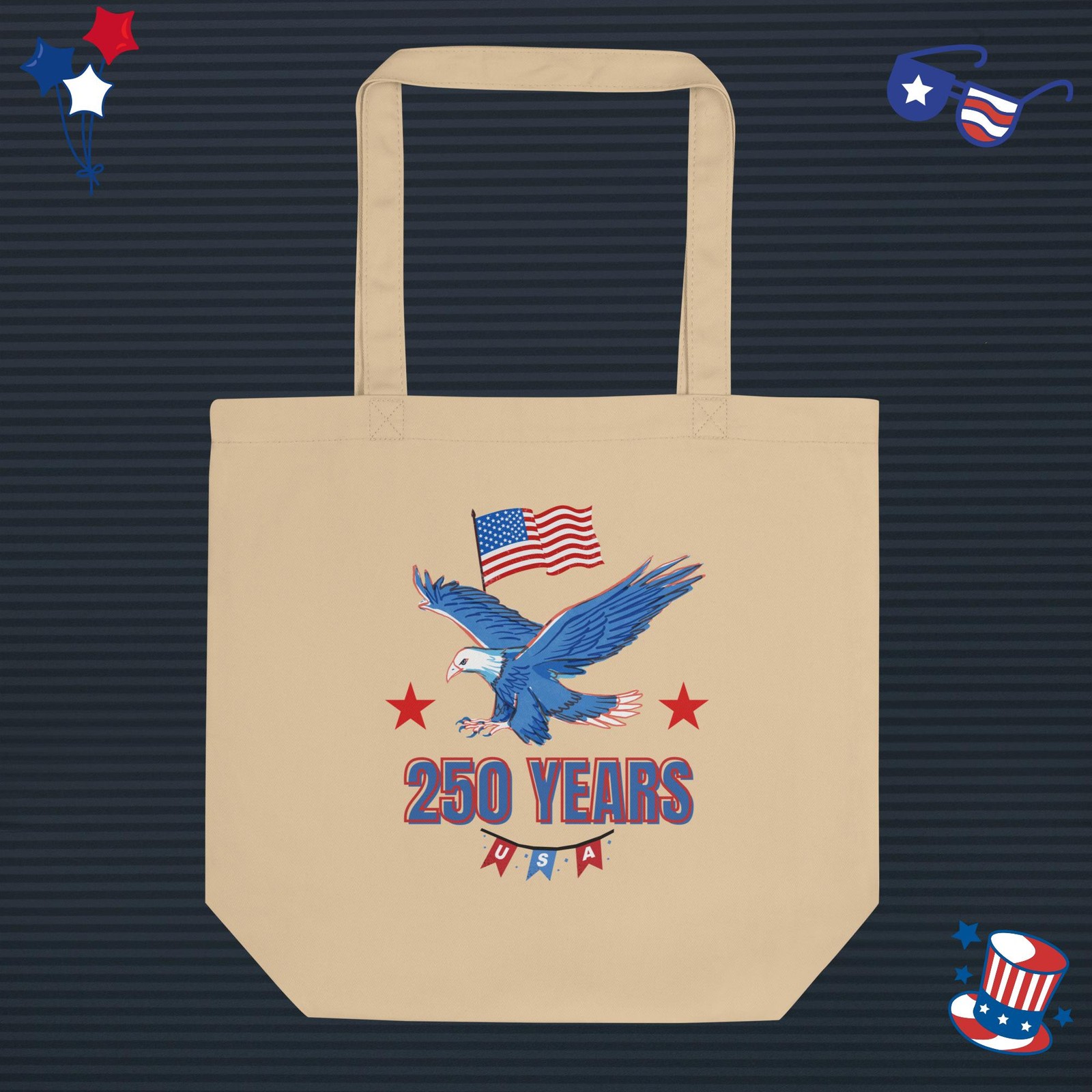 America USA 4th of July 1776-2026 Anniversary Eco Tote Bag