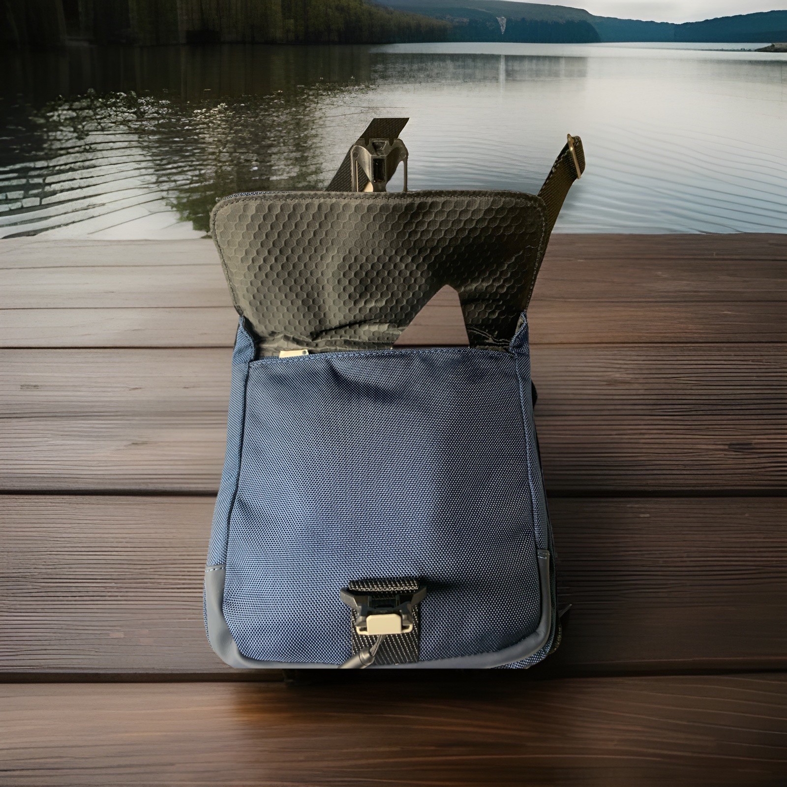 New $295 Tumi Alpha Bravo Navy Ballistic Nylon Junior Crossbody