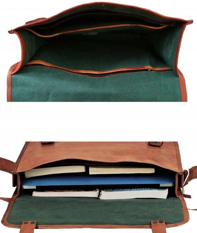 Rustic Genuine Leather Messenger Shoulder Bag Cross Body Satchel Men & women