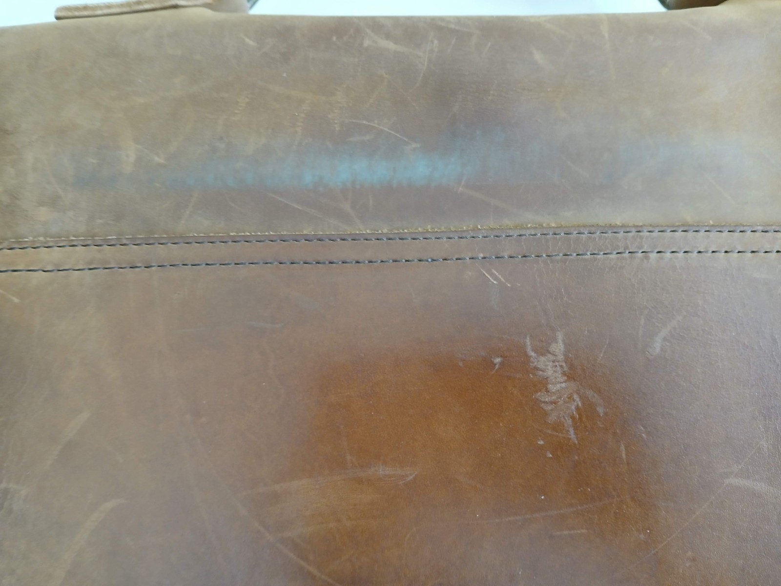 MEN’S VINTAGE BUFFALO JACKSON TRADING Co LEATHER DOUBLE POCKET MESSENGER BAG