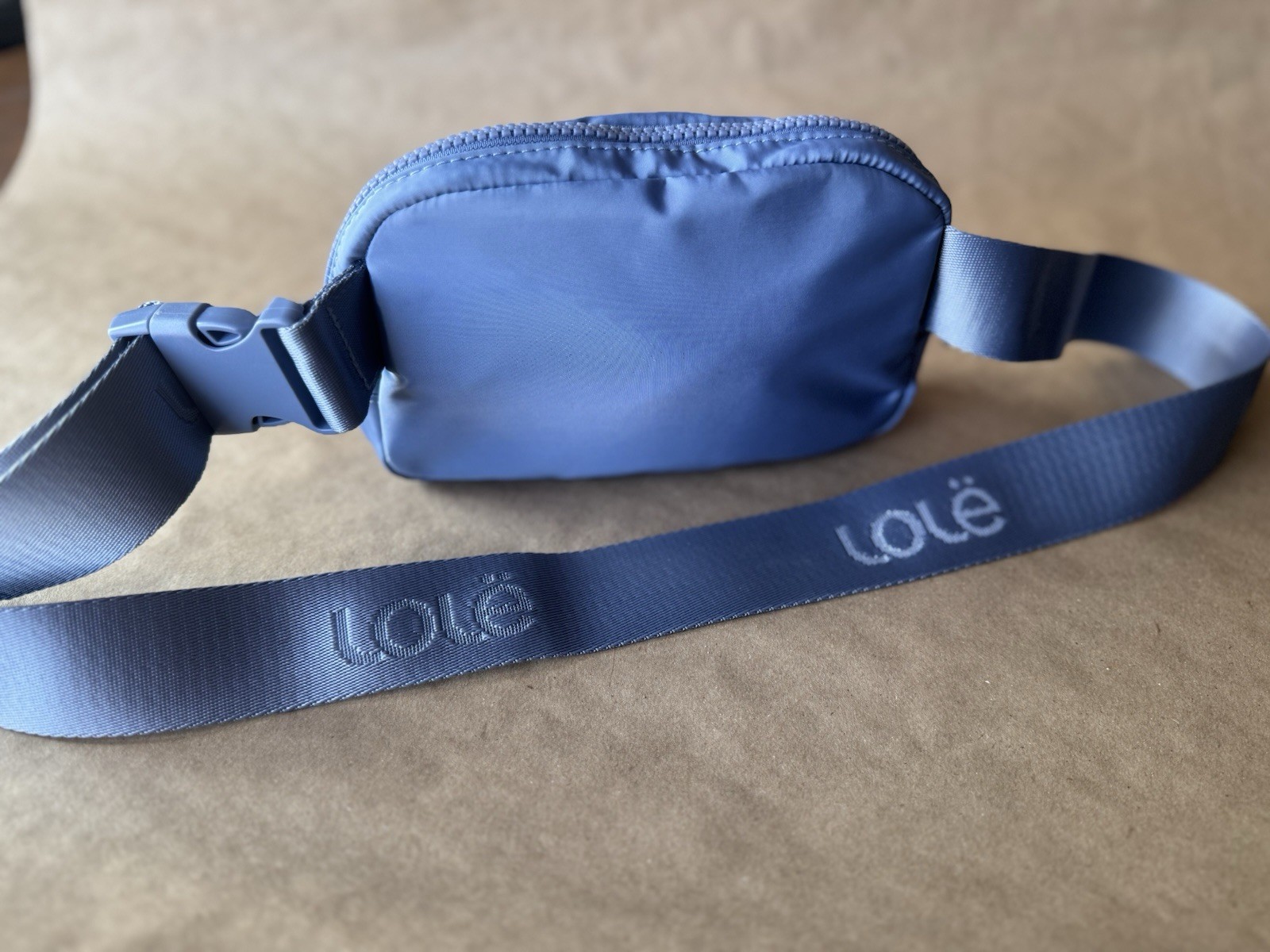 Lolë Blue Belt Bag & Fanny Pack Adjustable Strap Zip Buckle Inner Pockets