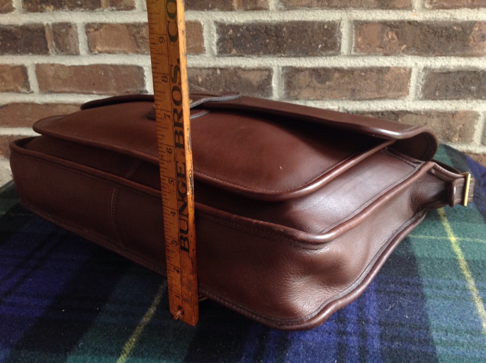 VINTAGE BROWN COACH GLOVE LEATHER MACBOOK BRIEFCASE MESSENGER BAG $R898