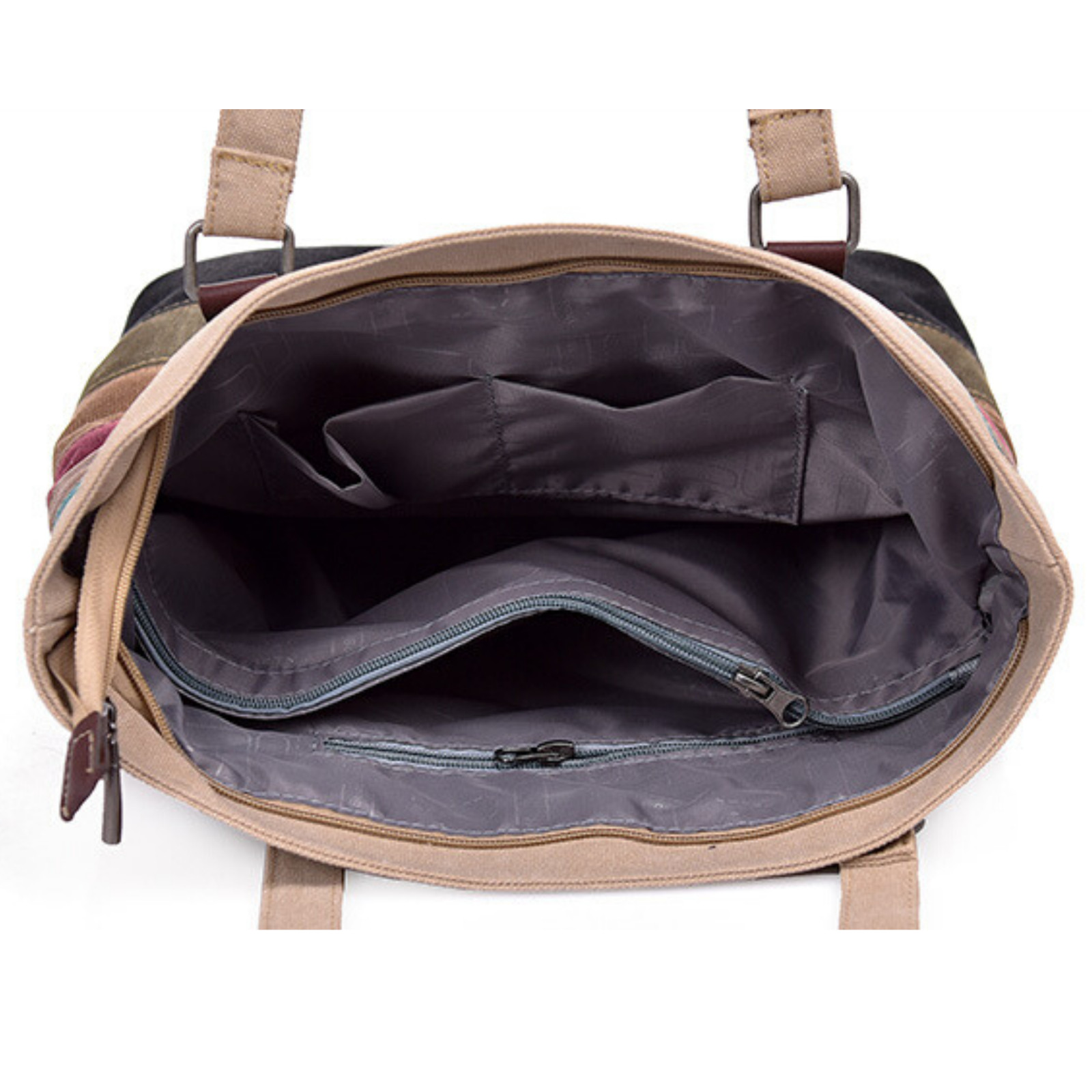 New Large Multi Colour Oxford Cotton Carry Shoulder Messenger Satchel Tote Bag