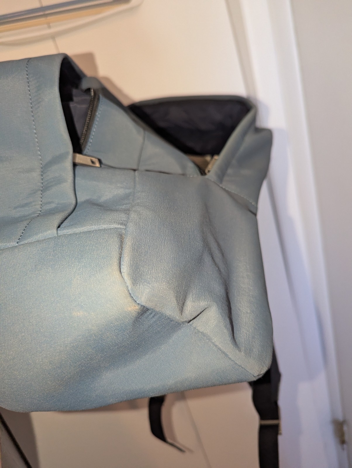 Jack Spade Backpack Nylon Blue Mens Commuter Handle Logo Travel Laptop Tech
