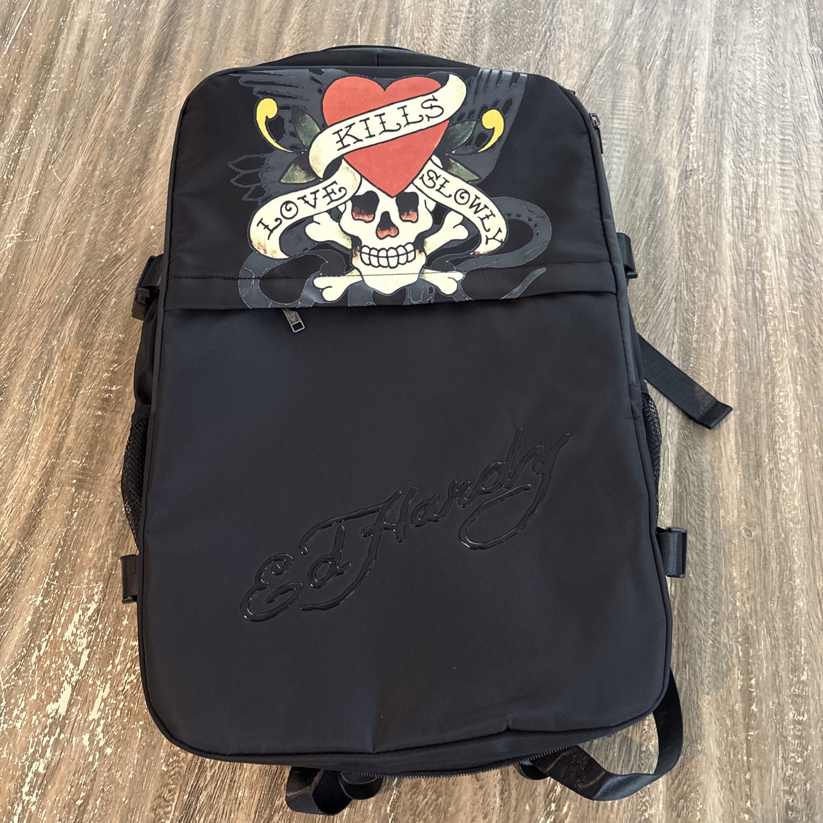 New Y2K Retro Ed Hardy Multi-Functional 2-in-1 Travel Backpack / Suitcase NWT