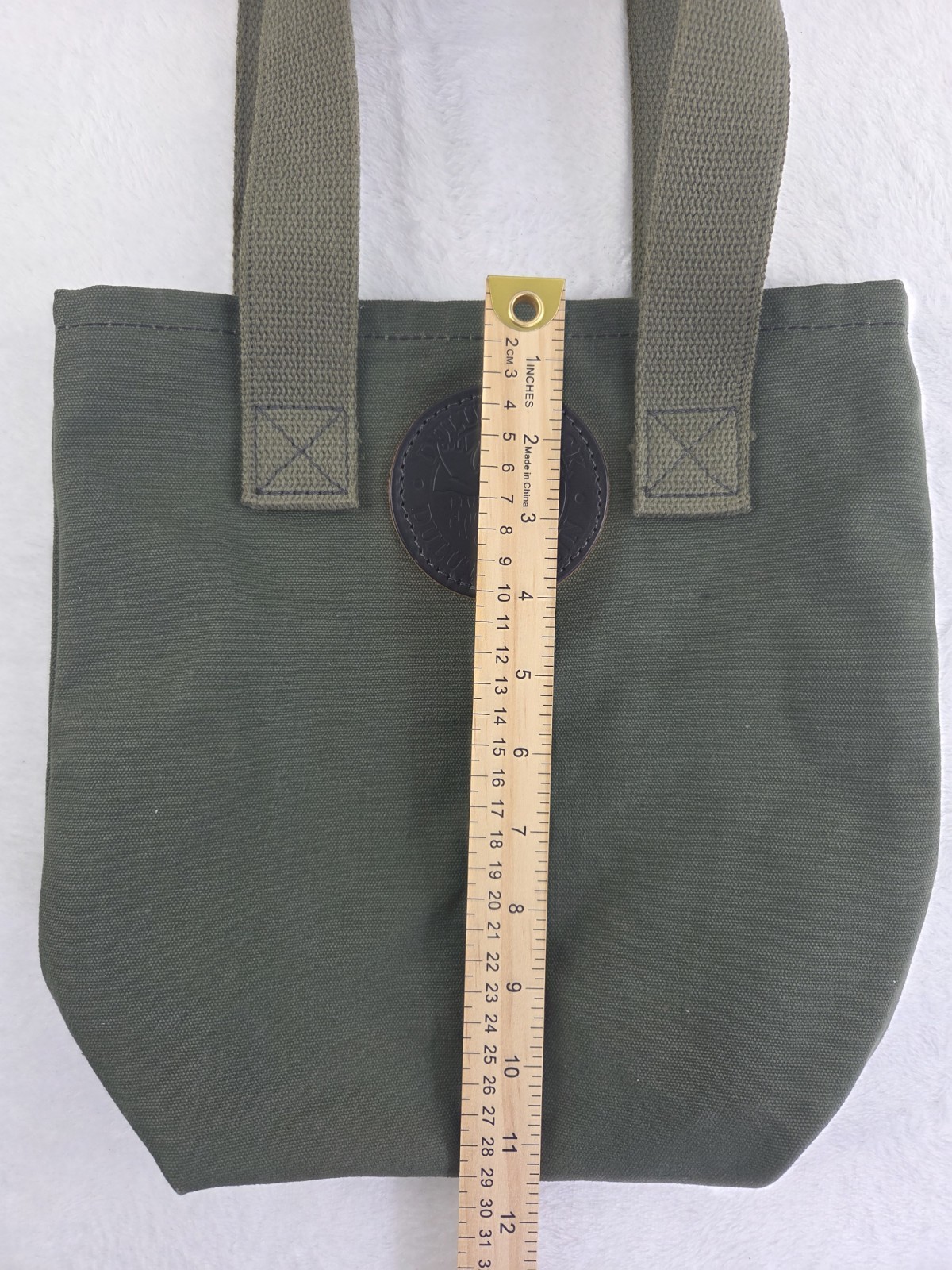 Dultuh Pack Small Olive Green Canvas Tote Bag Made in USA 11.5″ x 11.5″