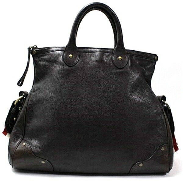 Authentic Bally 2-Way Leather Tote Bag Shoulder Bag/Crossbody Bag Brown
