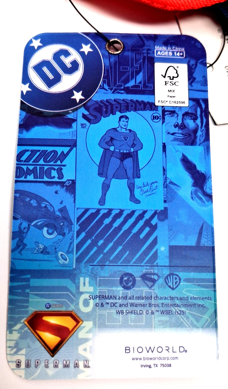 Bioworld DC Comics Superman Globe 18″ Backpack w/Tech Sleeve New With Tags