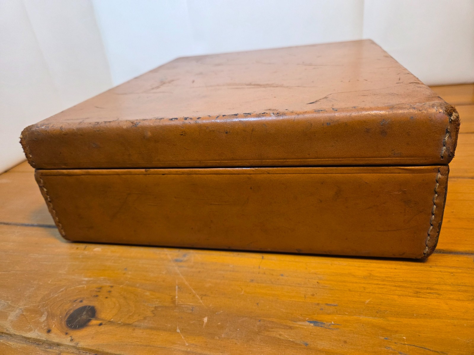 Vintage Brown Leather Briefcase Attache Case