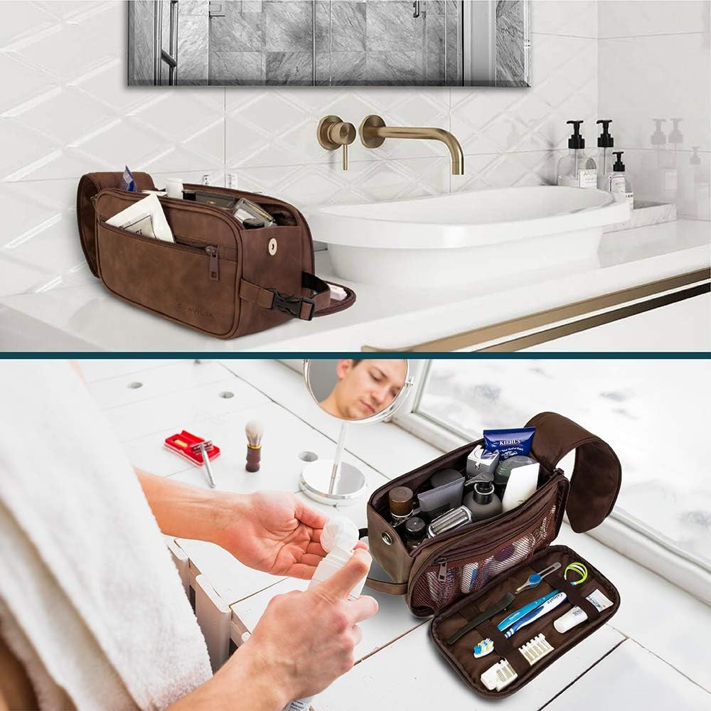 Toiletry Bag for Men, Travel Essentials Shaving Dopp Kit, Mens Travel Bag Toilet