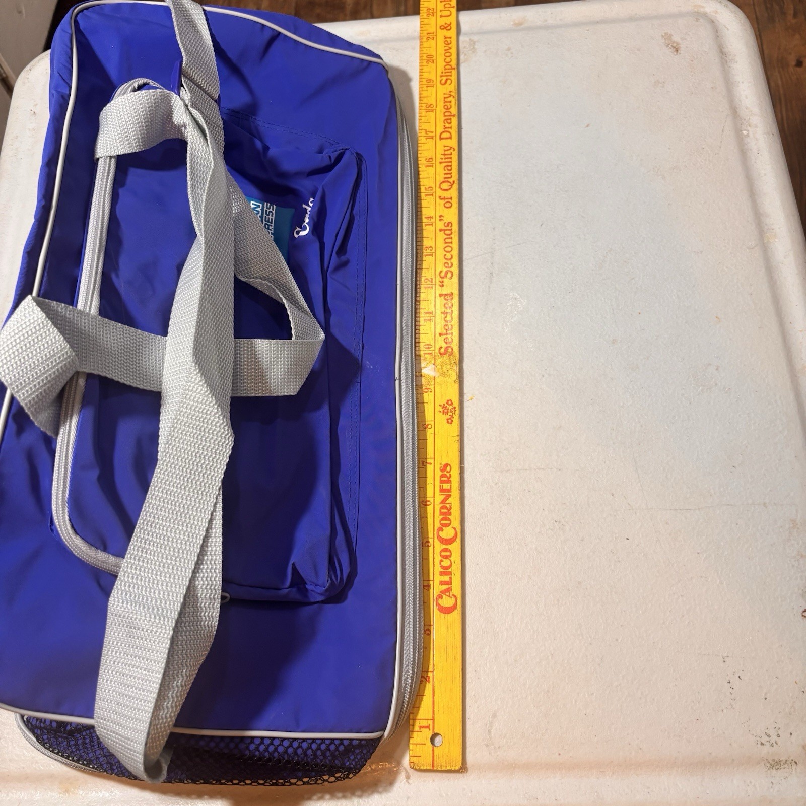 Vntg American Express Cards Duffle Bag – Blue Nylon T