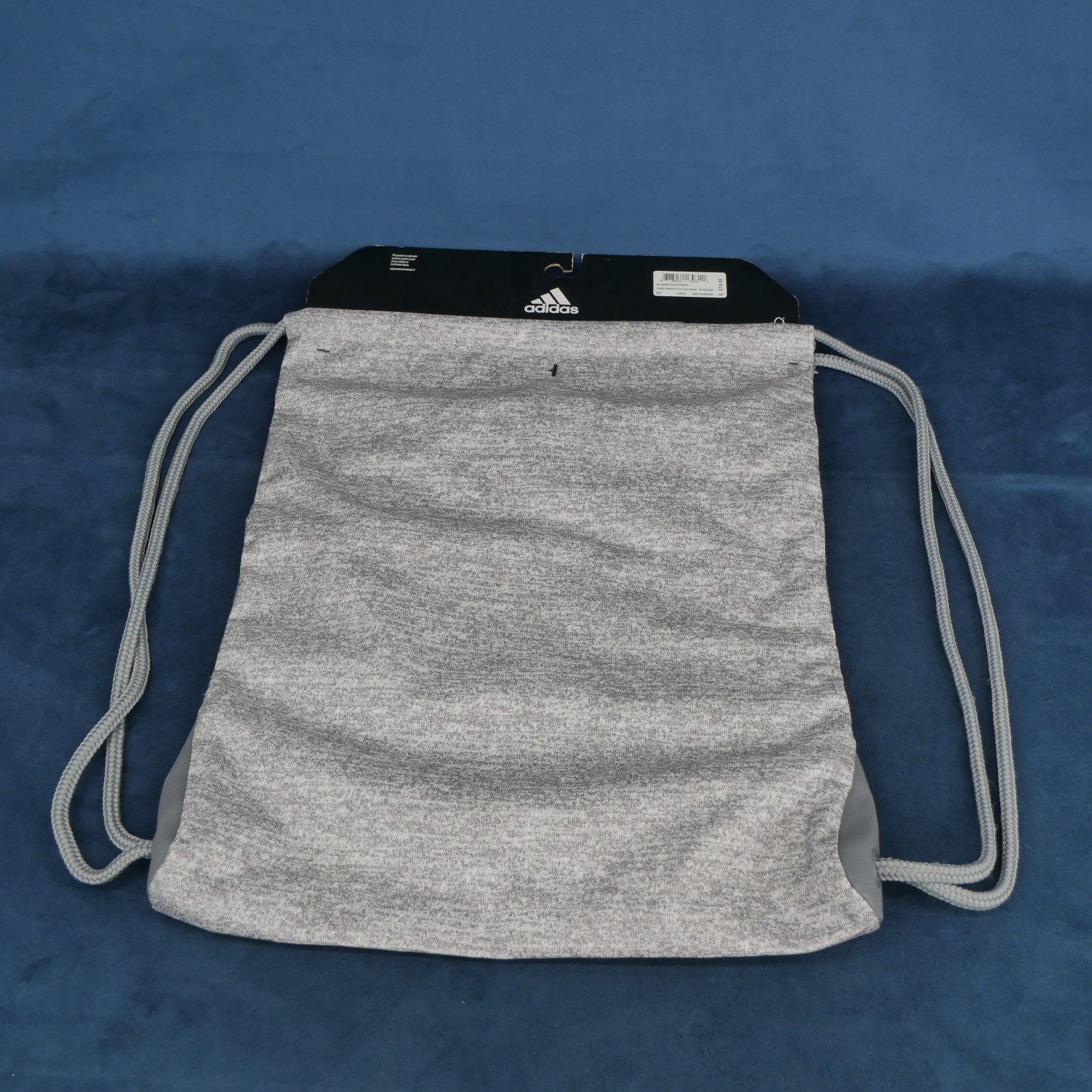 Adidas Alliance II Sackpack Backpack Jersey Grey Lime Green Drawstring Zip New
