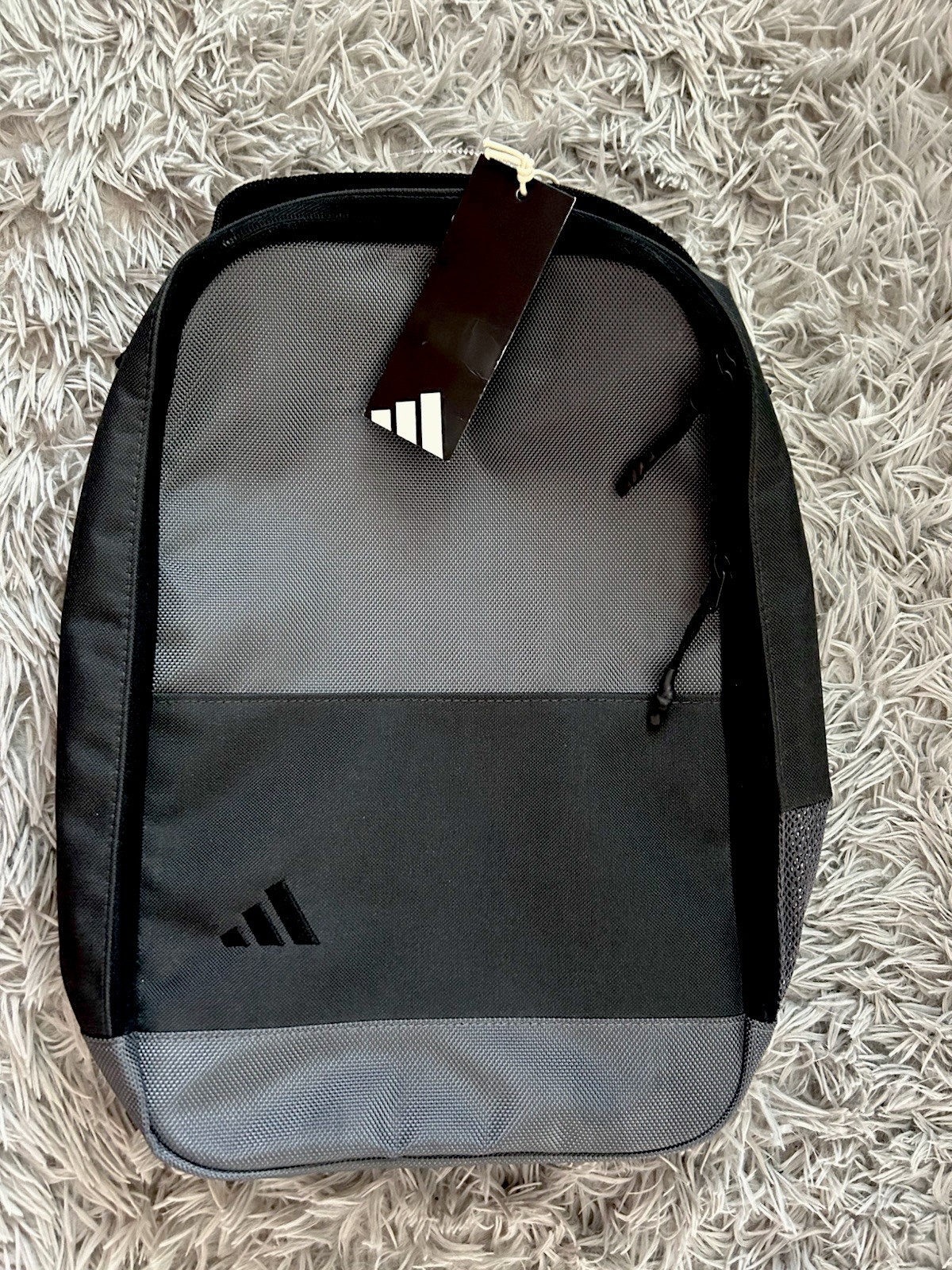 Adidas Shoe Bag Athletic Sneaker Gym Gray Black Soccer Basketball Duffle Running