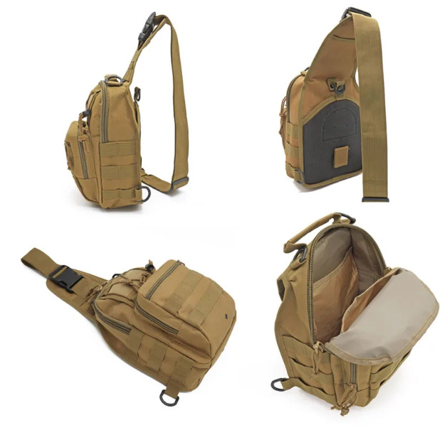 Men Outdoor Tactical Backpack Shoulder Sling Bag Chest Pack Sport Travel Hiking