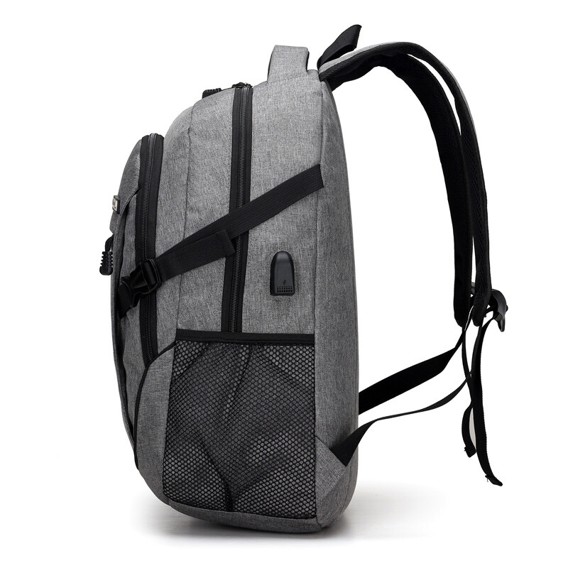 Versatile Travel Laptop 18″ Backpack Water & Stain Proof with USB Port Ash Gray