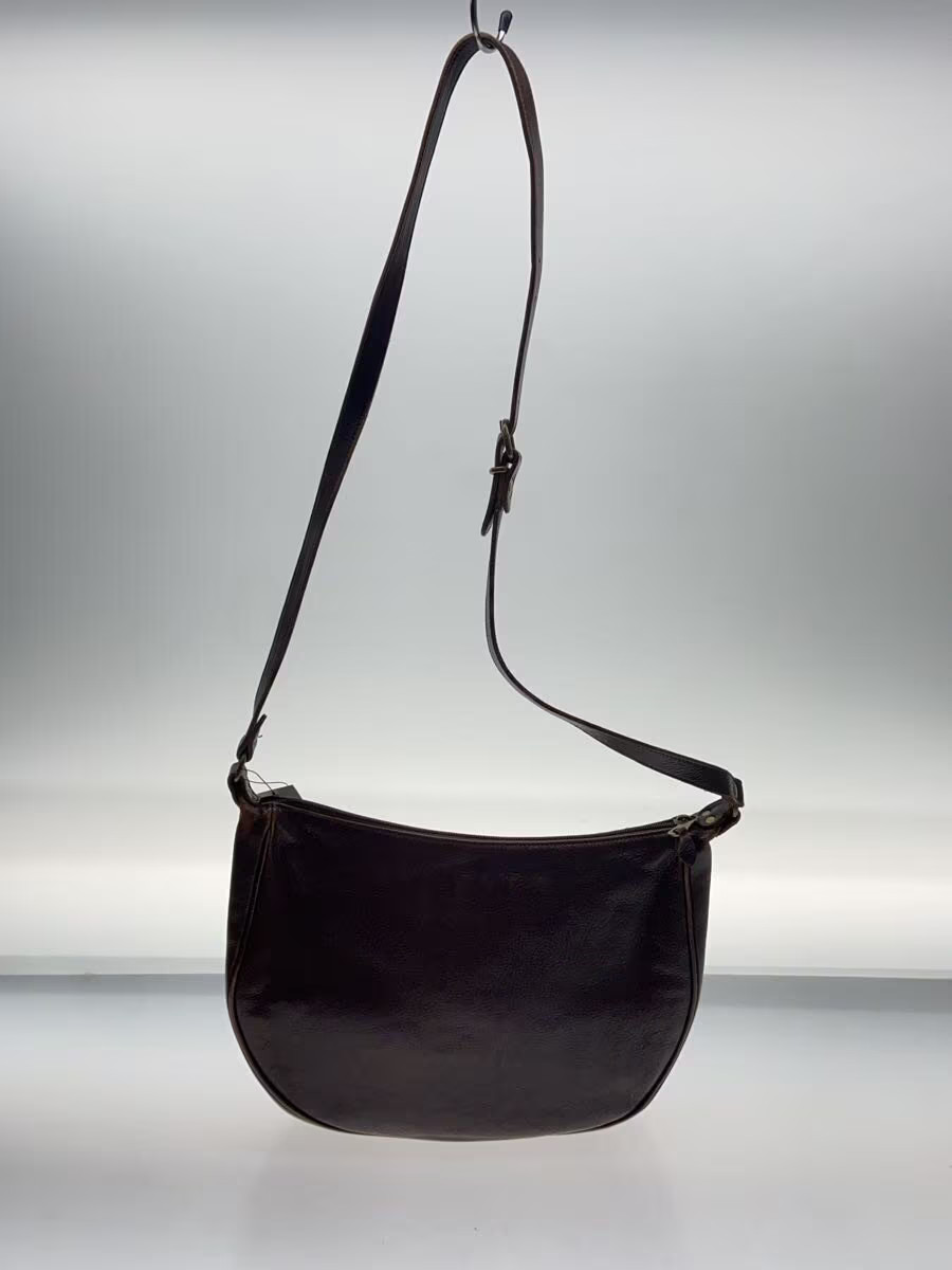 IL BISONTE Shoulder Bag, Leather, Brown, Made in Italy, Grained Leather, Half-Mo