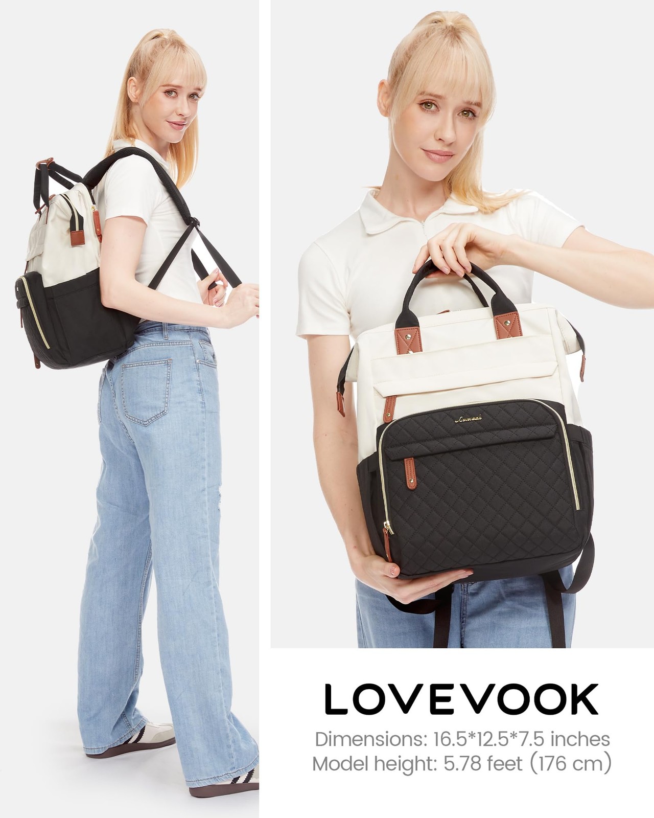 Laptop Backpack for , 15.6” Waterproof Nurse Bag Teacher Work Backpack Purse…