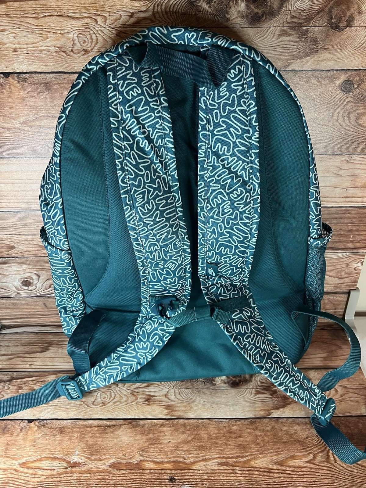 Nike Hayward Scribble Backpack School Travel Work Bag Teal Green Adult Kid Large