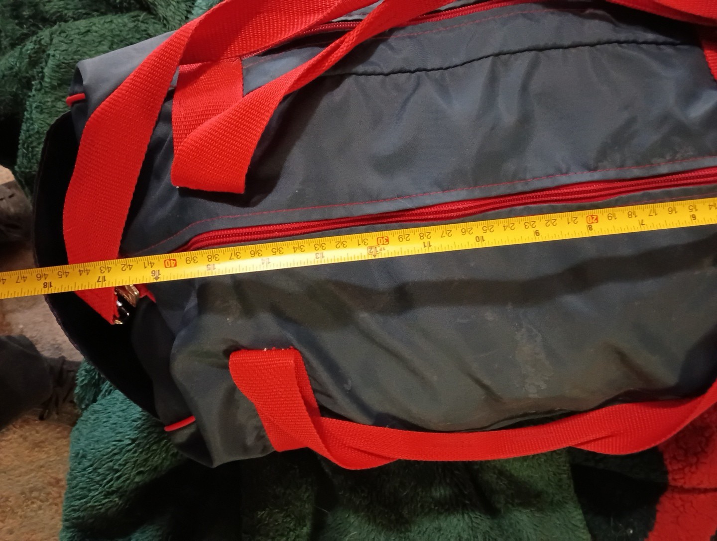 Vintage ’80s Converse Duffel Bag Blue Red White Spell Out Carroll College Rare