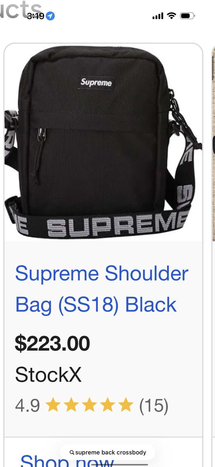 Supreme SS18 Shoulder Bag – Black