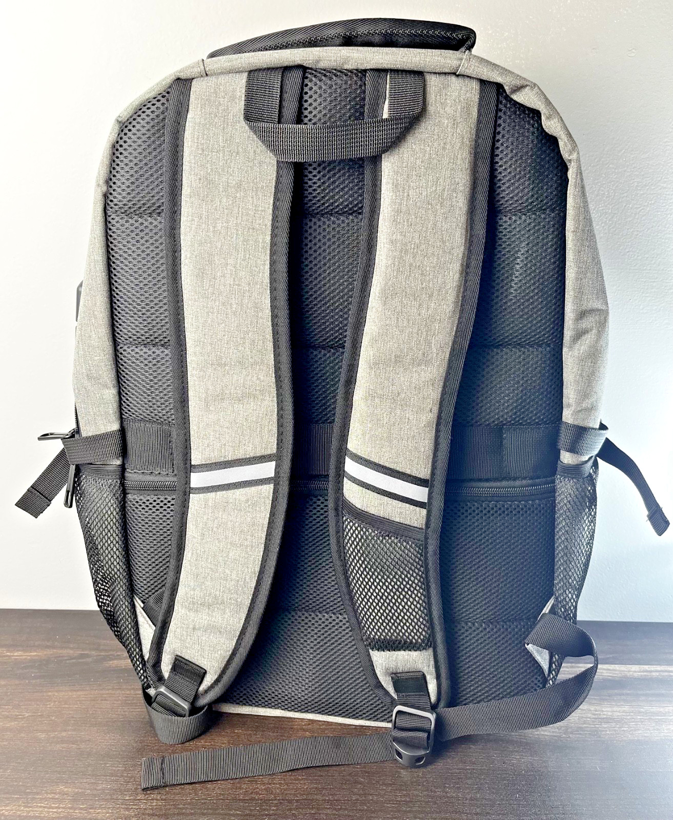 Backpack Padded Laptop Bag School Children Gray Pockets Hot Cold Pocket Work NEW
