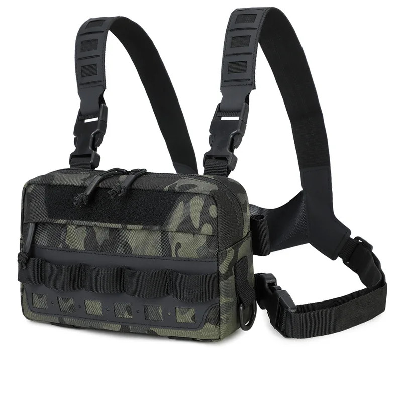 Tactical Men’s Chest Bag Fishing Vest Backpack Travel Molle Nylon Camping Climbi