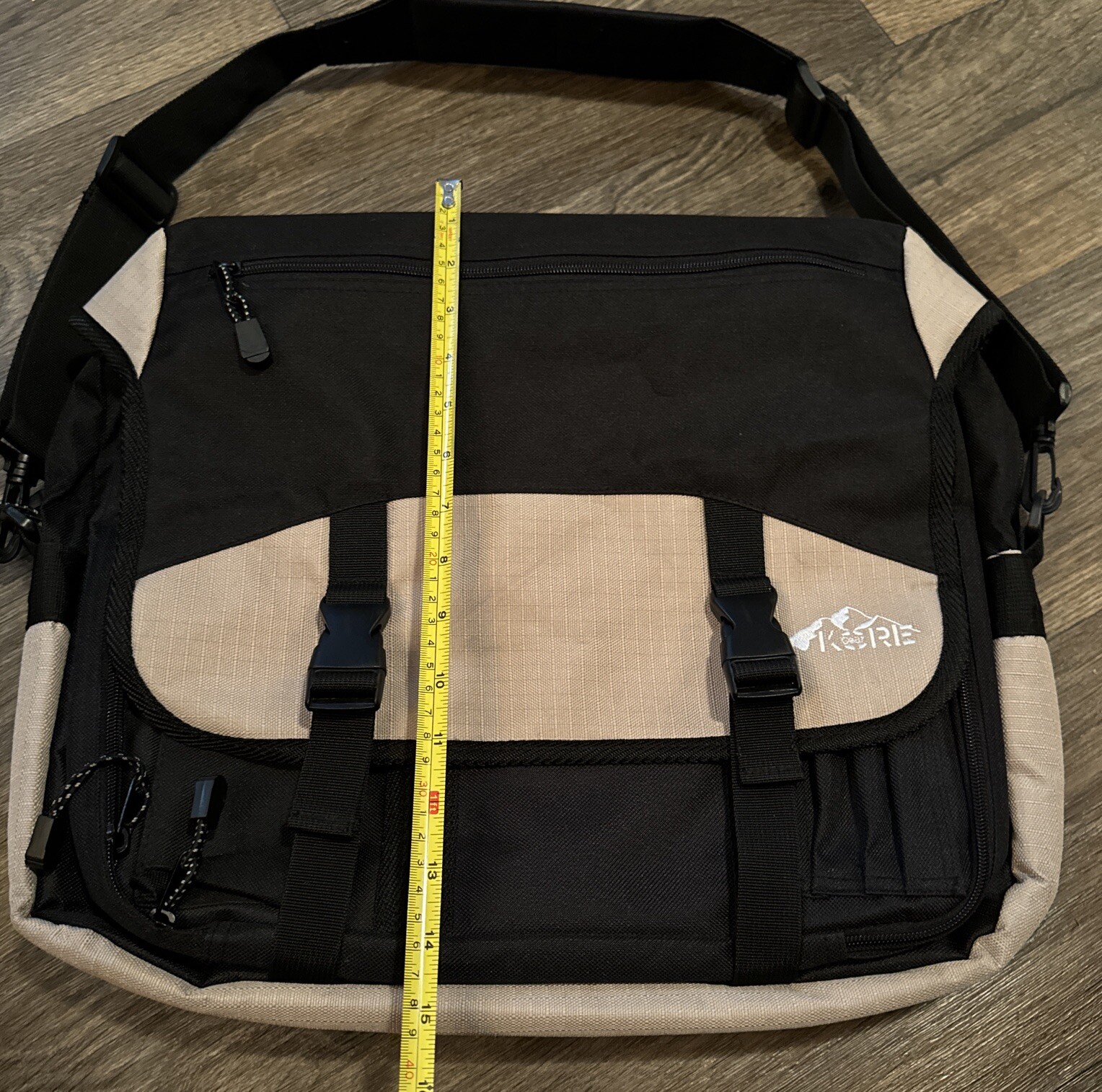 KORE Gear Laptop Messenger Bag Briefcase Shoulder Strap Black Tan College