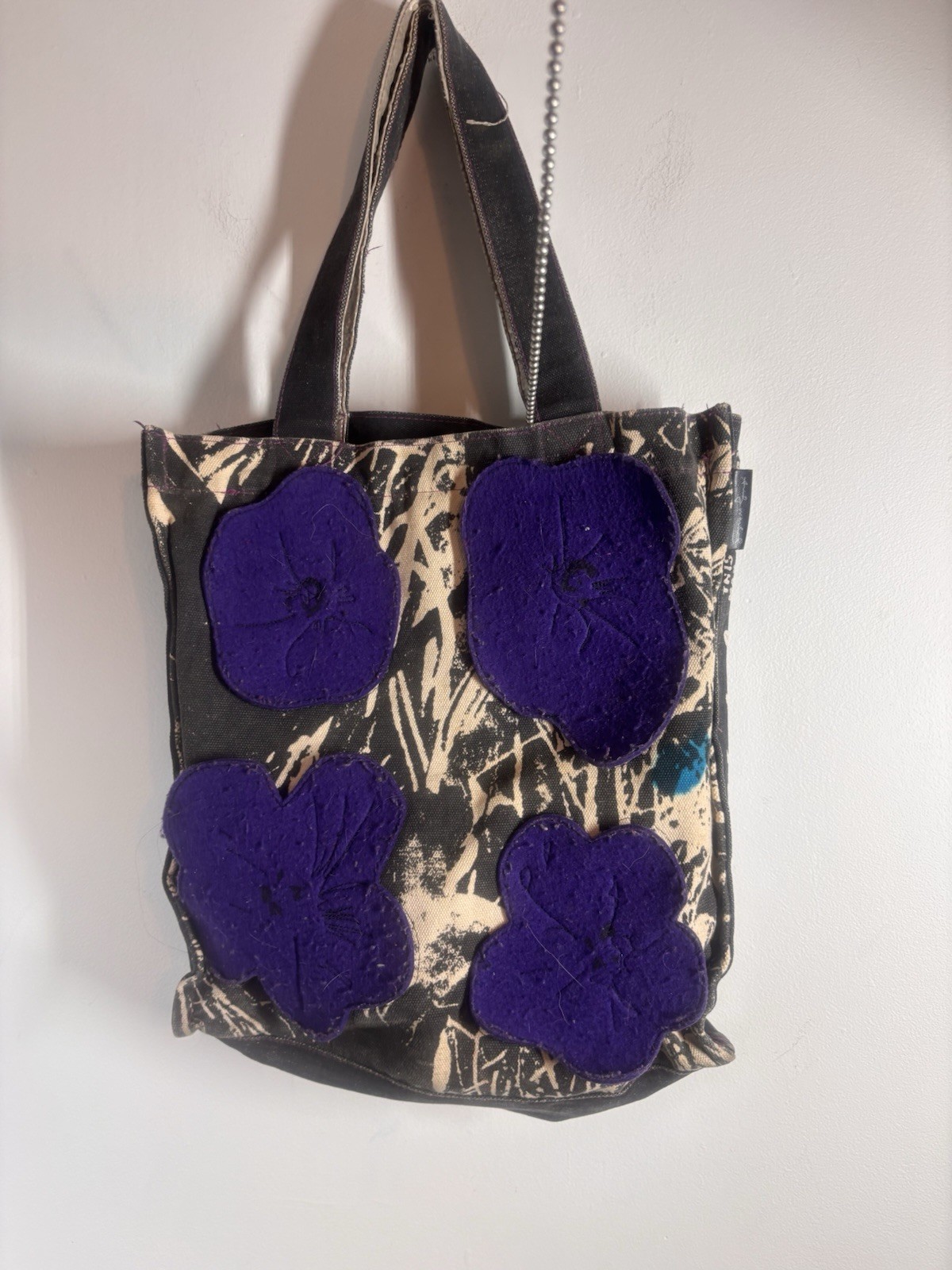 Andy Warhol Flowers Canvas Tote Bag NYC Used Rare