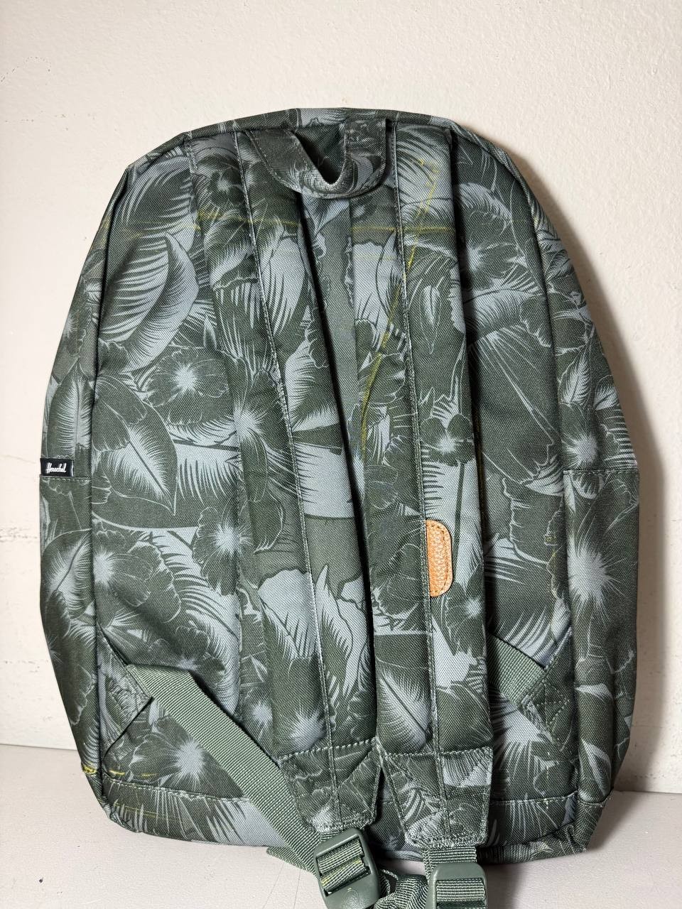 Herschel Supply Co. Pop Quiz Backpack Green Floral Palm Leaf School Laptop Bag