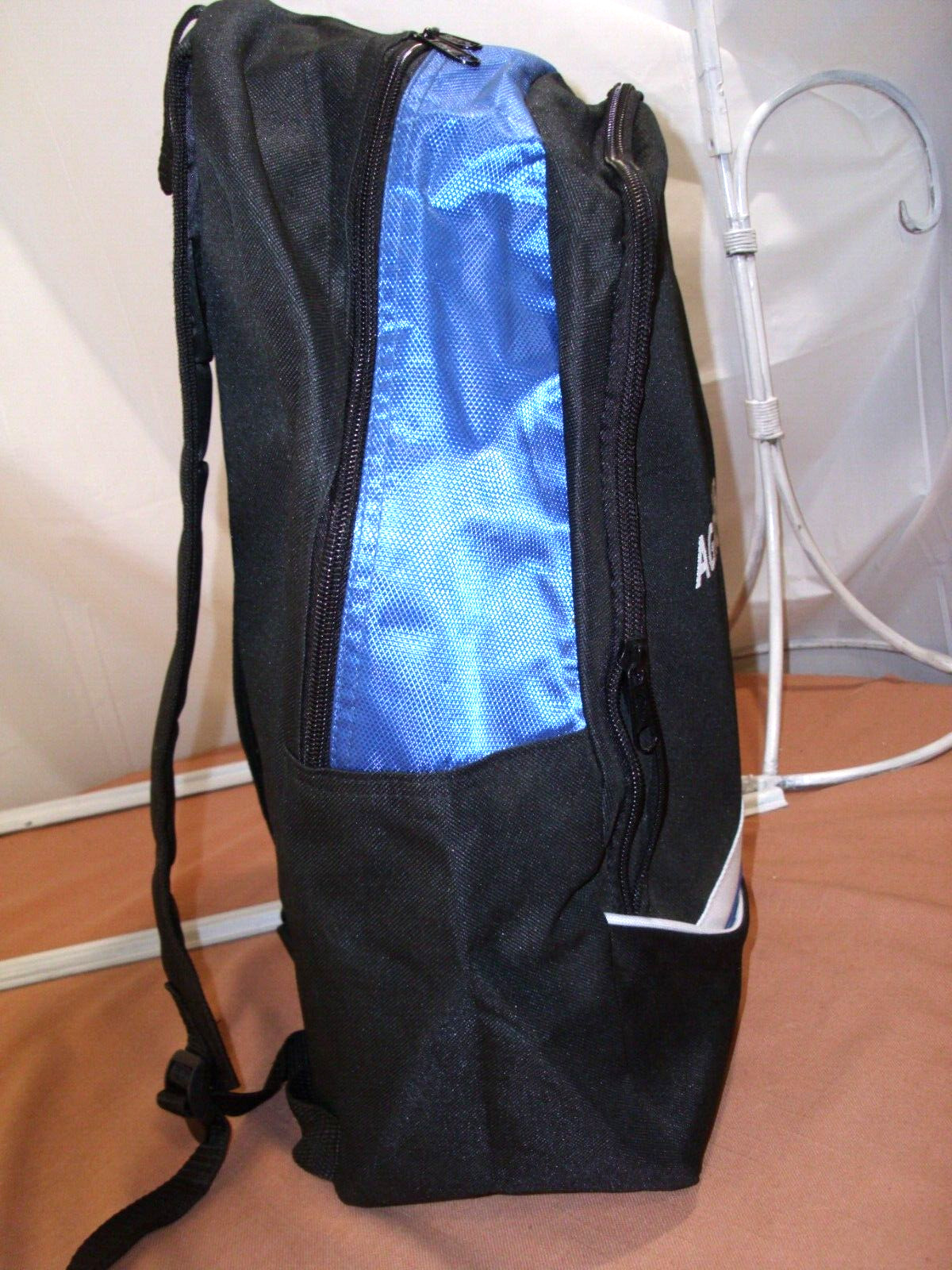 HIT PRODUCTS Backpack Zippable Pockets Adjustable Straps Agropur Black/Blue