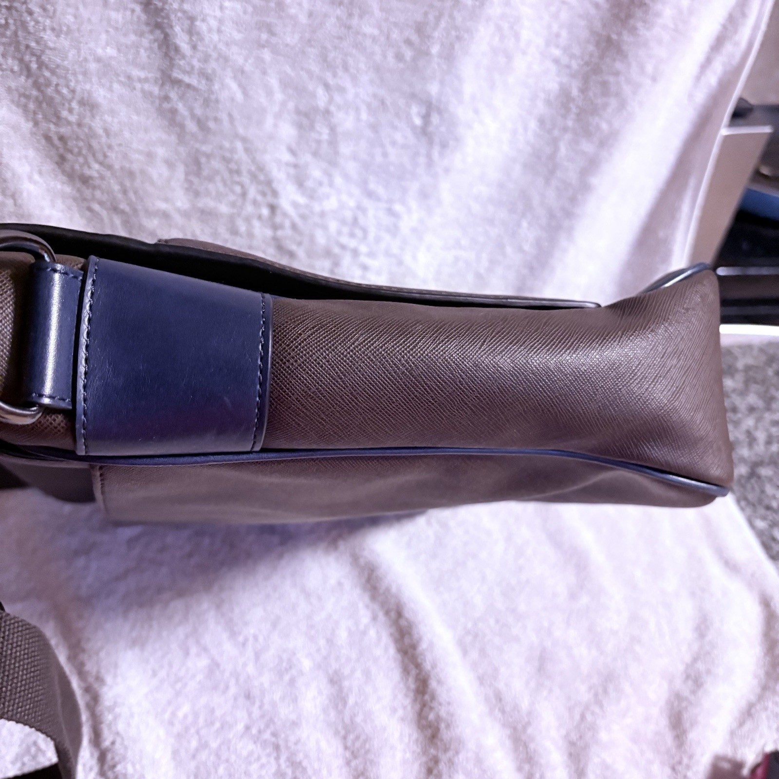 Ted Baker Brown Leather Messenger Bag/ Shoulder Strap 16×12 Excellent Condition