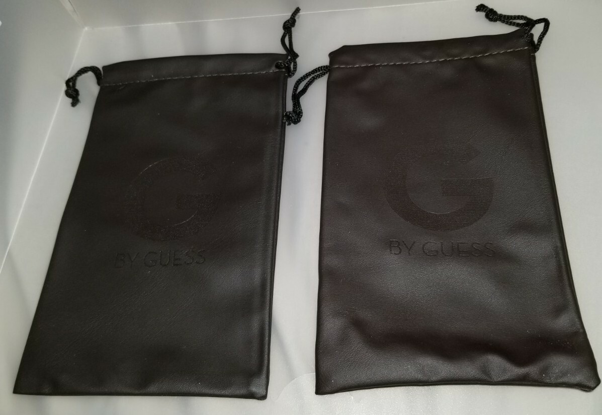 Lot of 5 – GUESS Sunglasses Eyewear Glasses Drawstring Pouch Bag Soft Case Brown