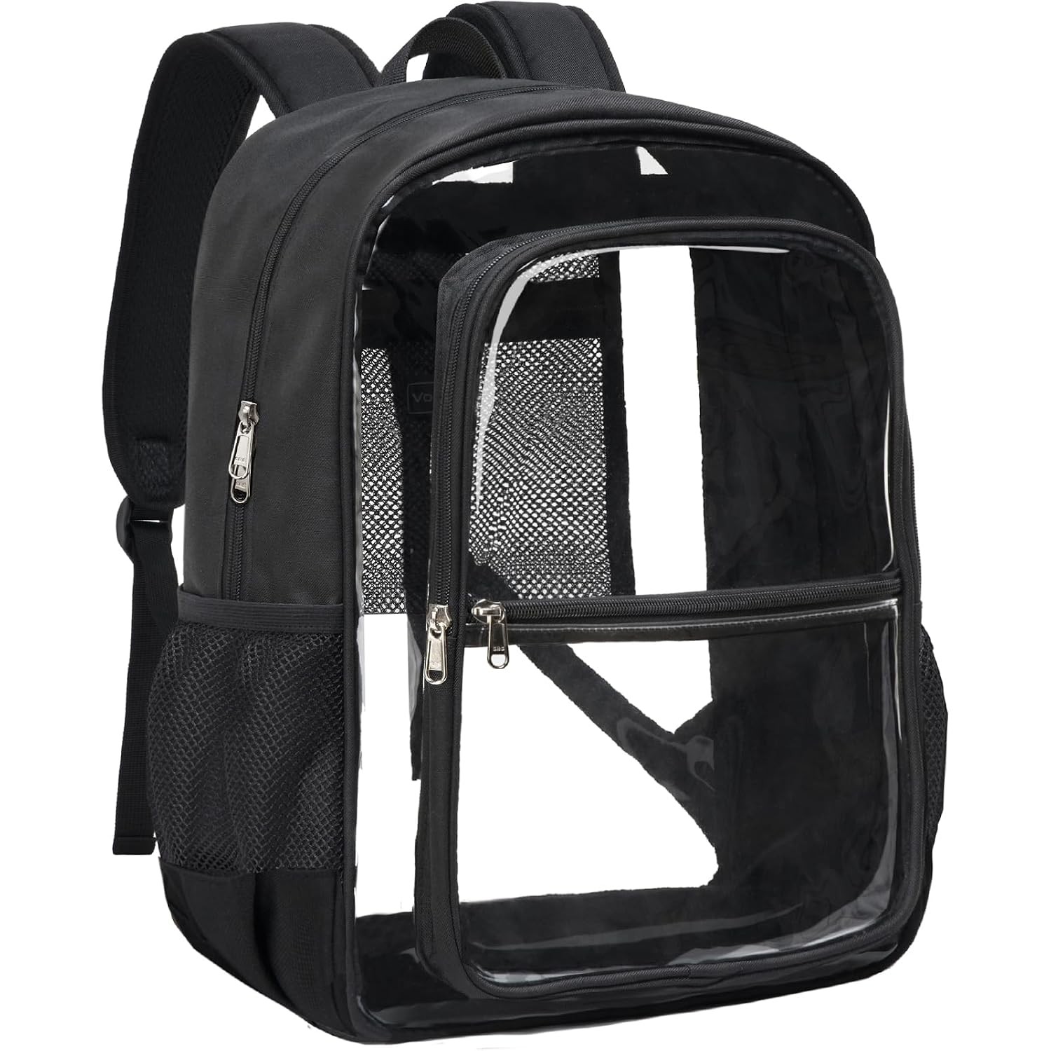 Heavy Duty Clear Backpack for School Large Black Size Transparent PVC Bookbag