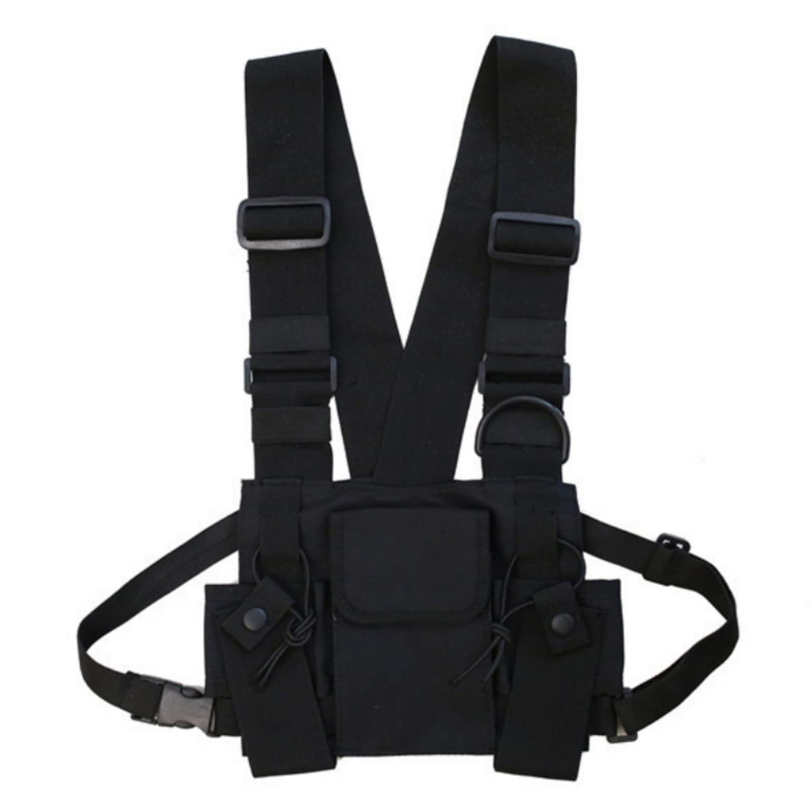 MultiPocket Chest Rig Bag Utility Vest Chest Bag For Men Hip Hop Pack