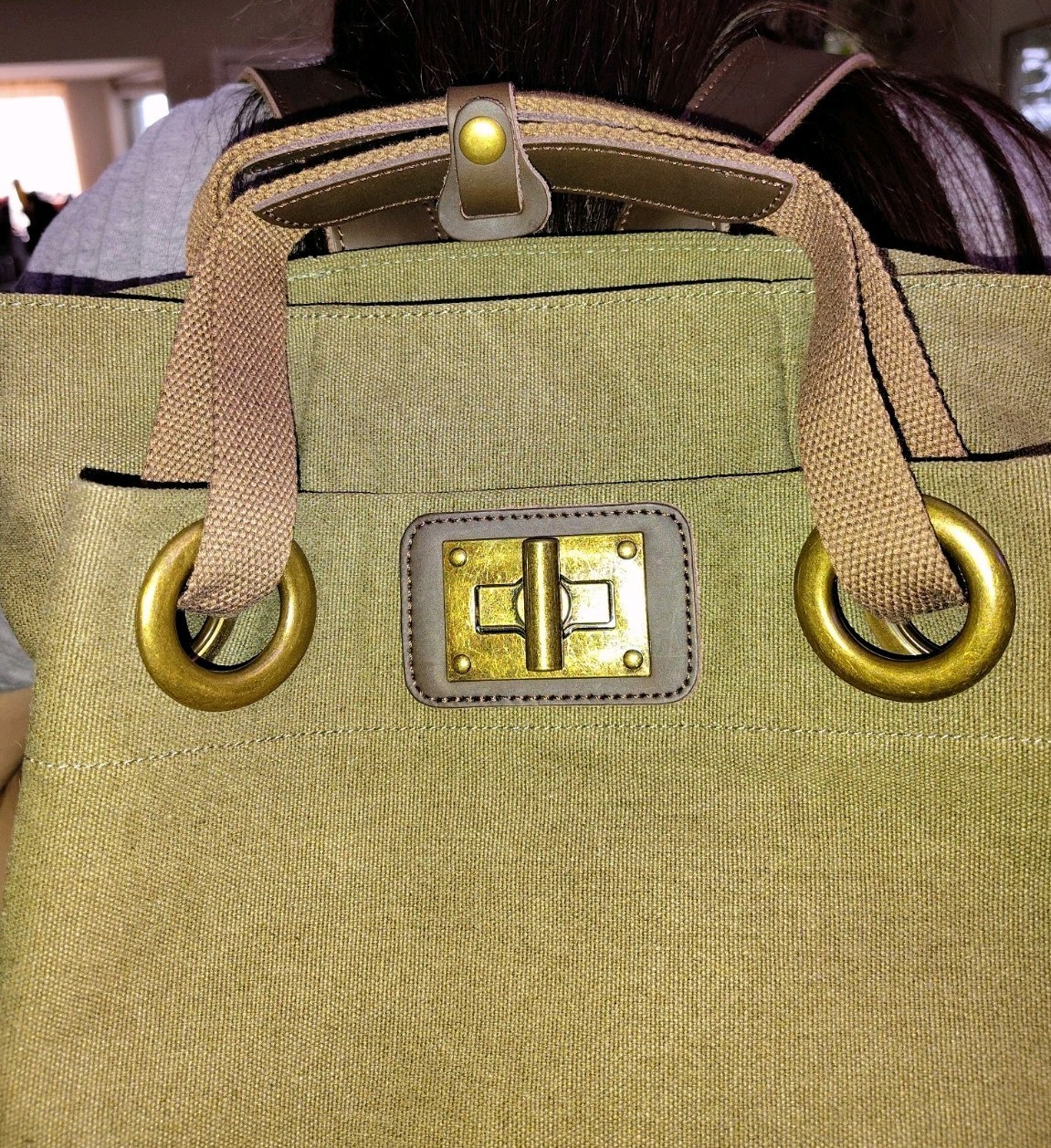 ZEDE Unisex Pont Des Arts Small Backpack – Olive- Green