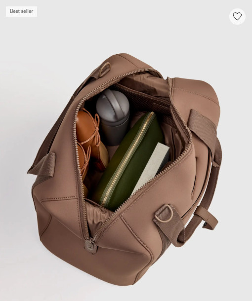 NWT QUINCE ALL DAY NEOPRENE DUFFLE TRAVEL DUFFEL BAG TRAVEL ESPRESSO MSRP $102