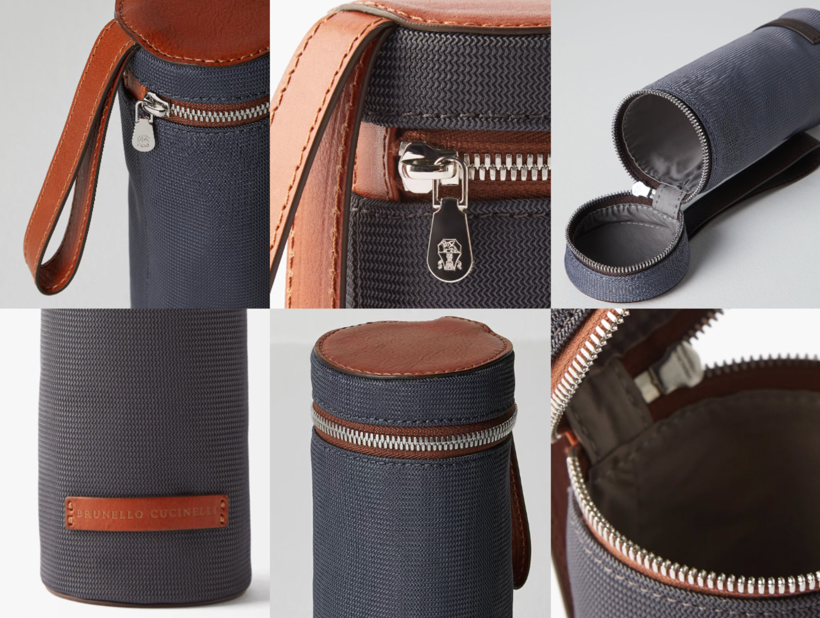 Brunello Cucinelli Bottle Holder Tennis Golf Ball Case Bag