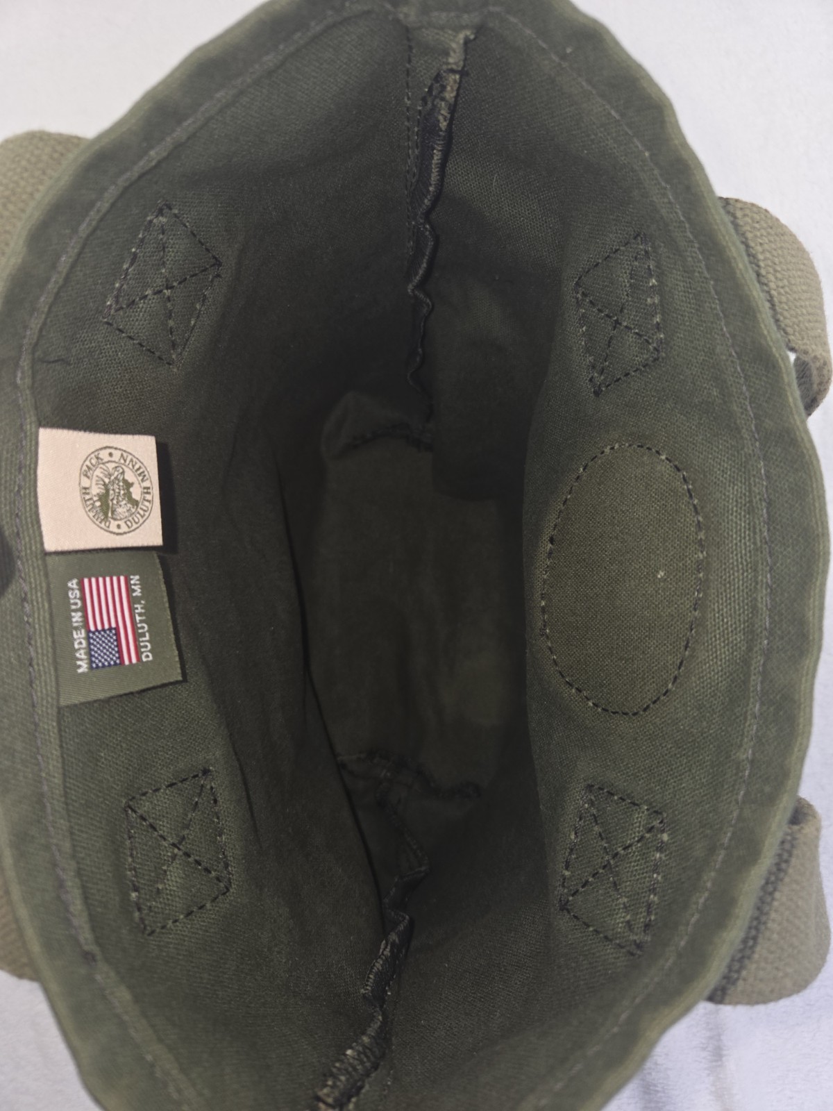 Dultuh Pack Small Olive Green Canvas Tote Bag Made in USA 11.5″ x 11.5″