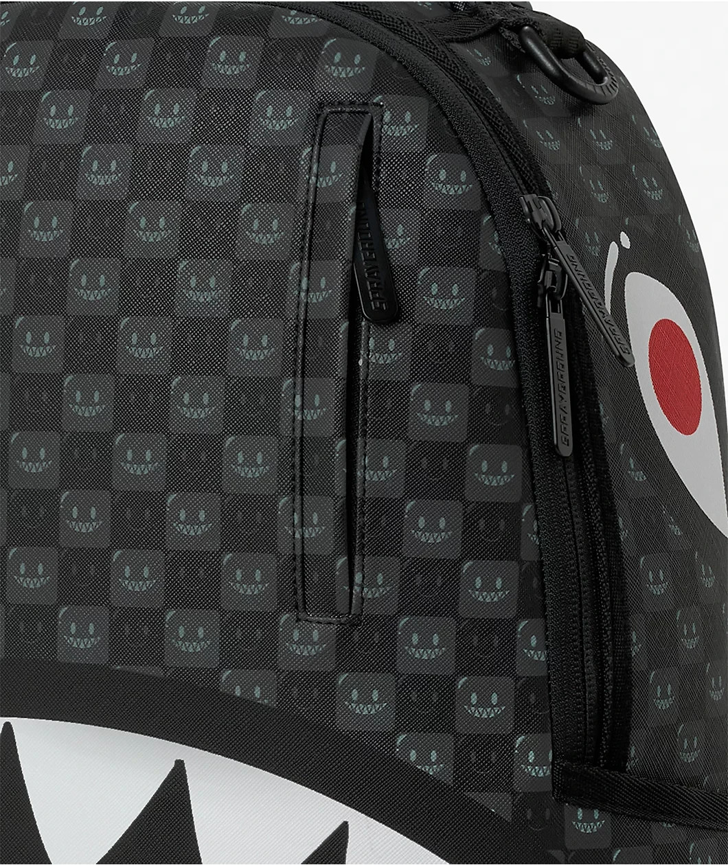 Sprayground Bubbly Happy Faces Backpack🔥New Black Bookbag Travel School Bag