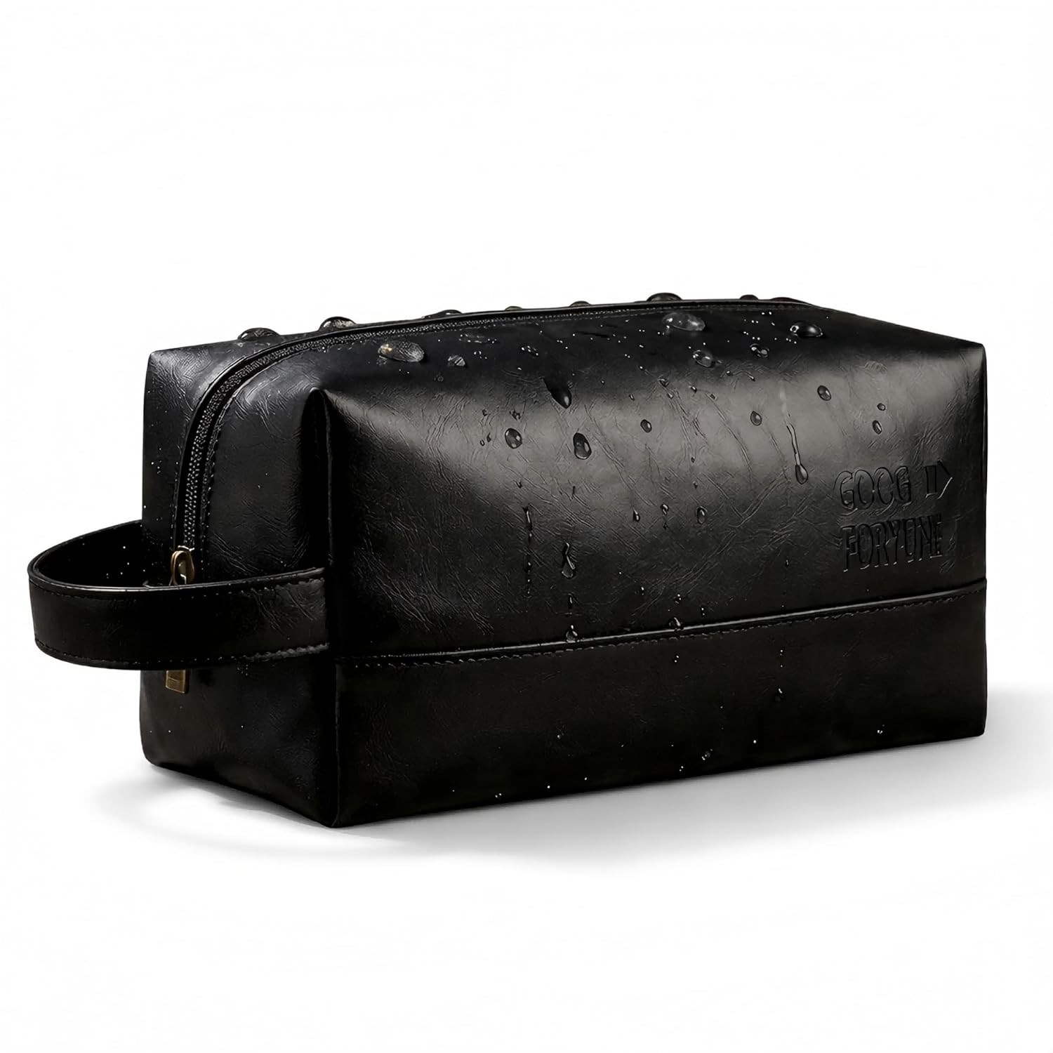 Men Toiletry Bag Dopp Kit Leather Travel Shaving Water Resistant Organizer Case
