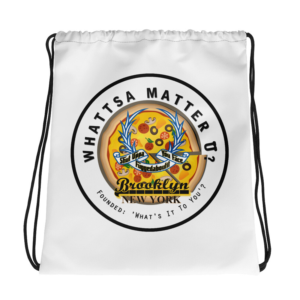 Whattsa Matter U? (Brooklyn NY) College University Drawstring bag