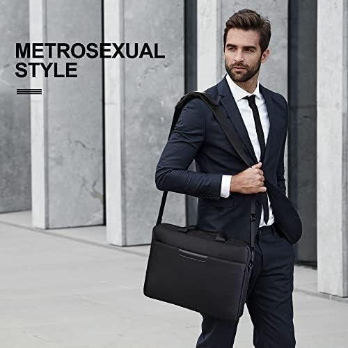 18 Inch Laptop Bag, Expandable Briefcase, Computer Bag Men Black-18.4 Inch