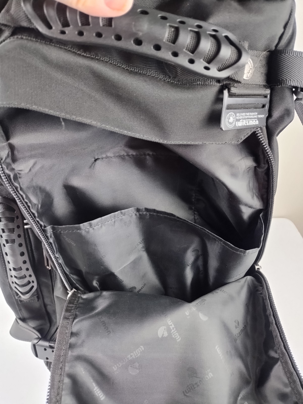 WITZMAN 3-in-1 Black Travel Backpack Duffel Bag Canvas Carry On – 20/13-06