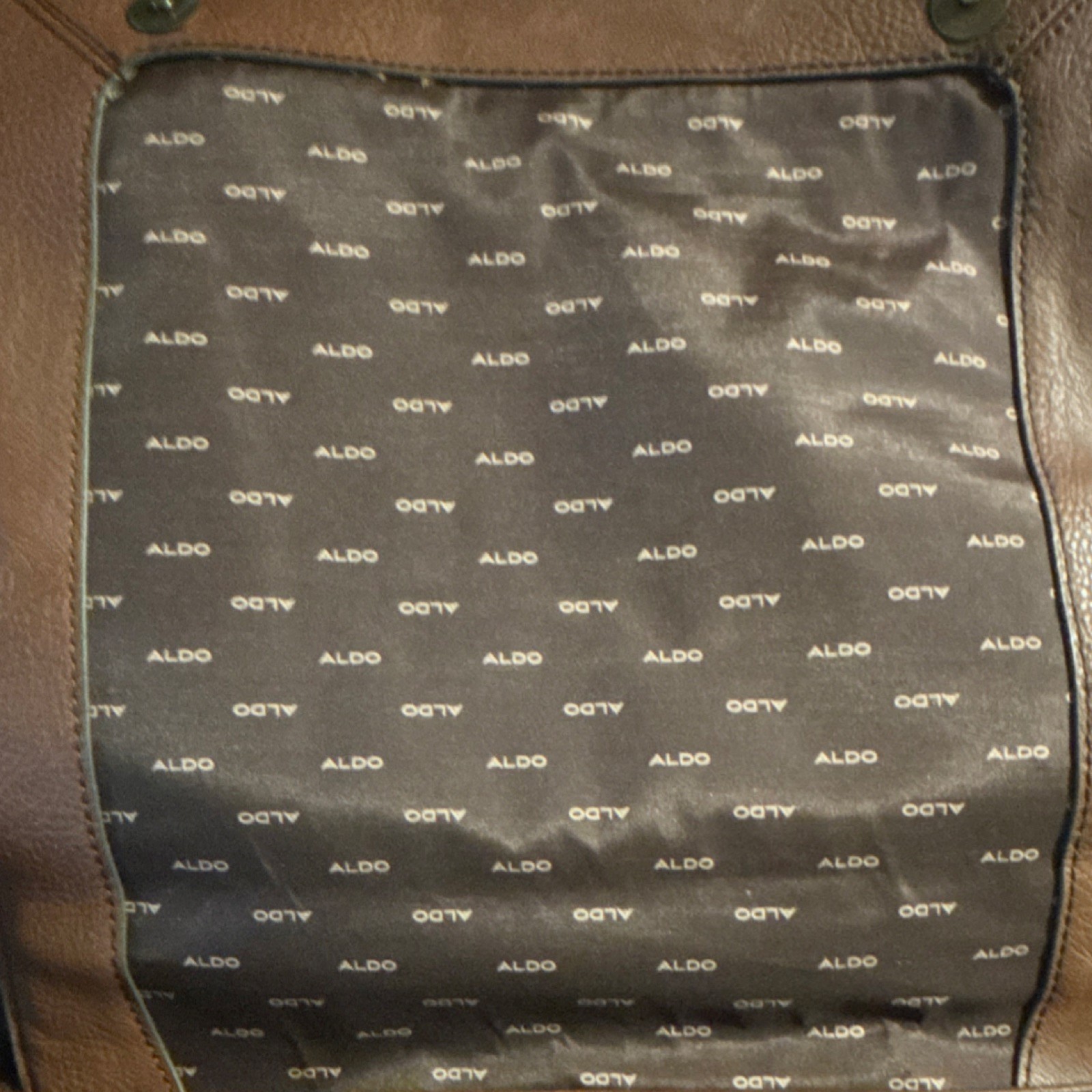 Aldo Brown Messenger Bag for Men Magnetic Zip Adjustable Strap Pockets