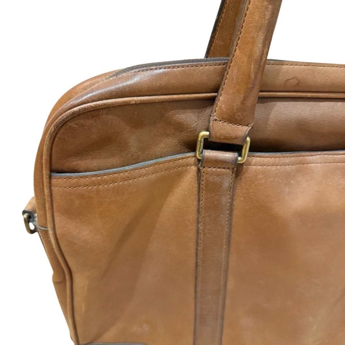 COACH 2-Way Briefcase Brown Leather Men Handbag Business bag 70901
