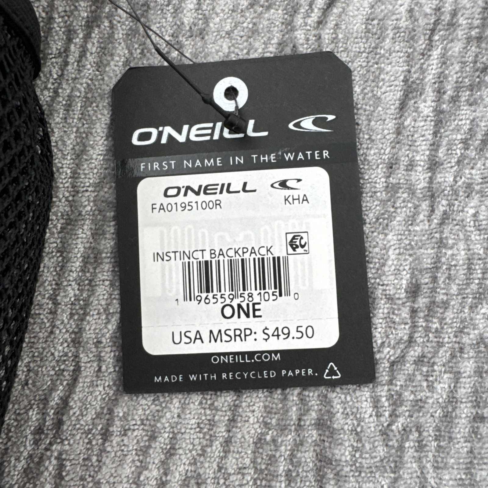 O’Neill Instinct School Backpack Unisex Surf Wear NEW with tags!
