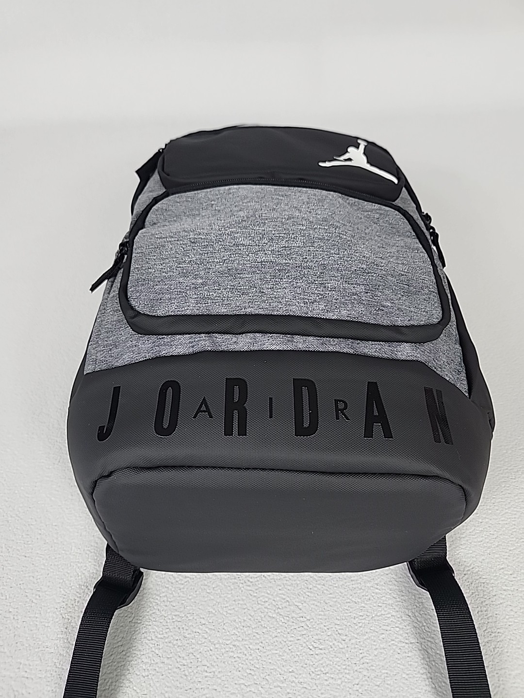 Nike Air Jordan Jumpman Essentials Backpack L Gray Black Laptop 9A0670-GEH