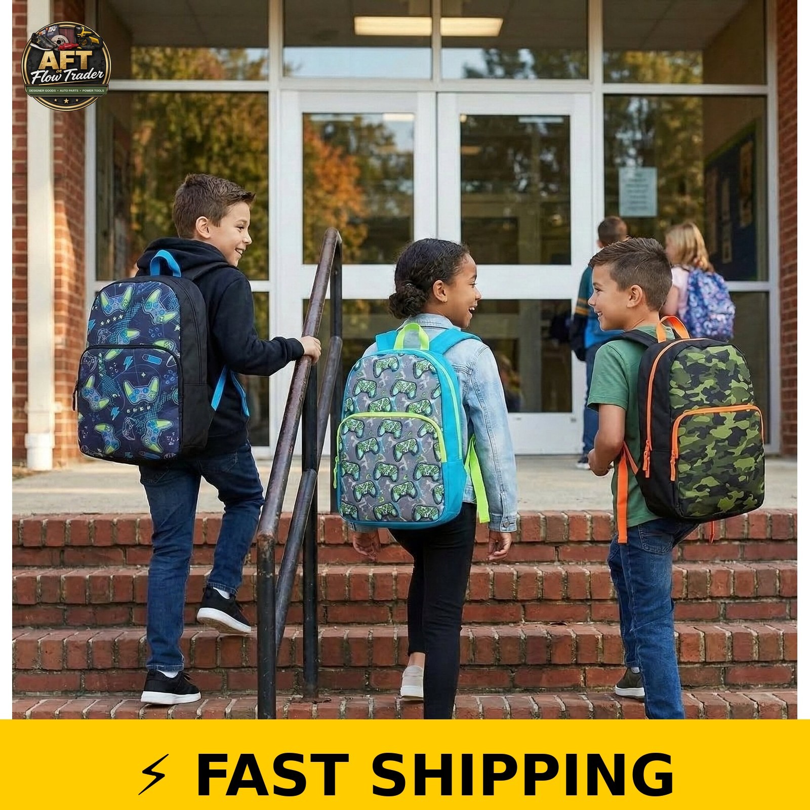 Trailmaker 17 Inch Fun Printed Backpack – Gamer’s Print