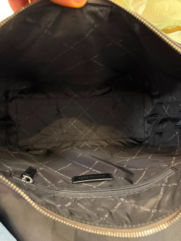 Michael Kors Cooper Pebbled Leather Soft Crescent Crossbody Bag Luggage Men MK